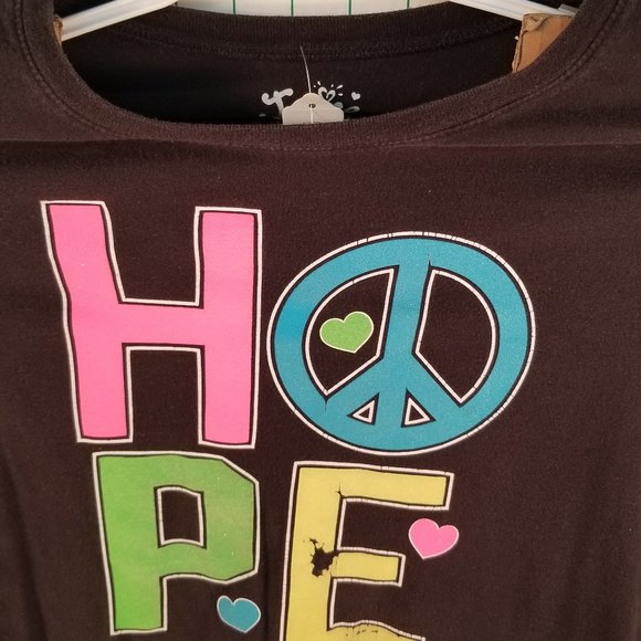 Justice "HOPE" Black Graphic Tee - Picture 6 of 6